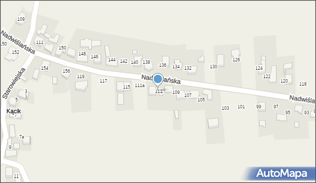 Gromiec, Nadwiślańska, 111, mapa Gromiec
