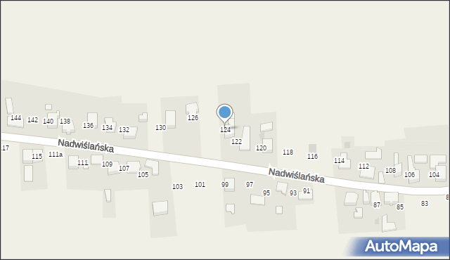 Gromiec, Nadwiślańska, 124, mapa Gromiec