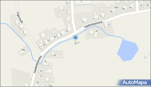 Gromiec, Nadwiślańska, 47, mapa Gromiec