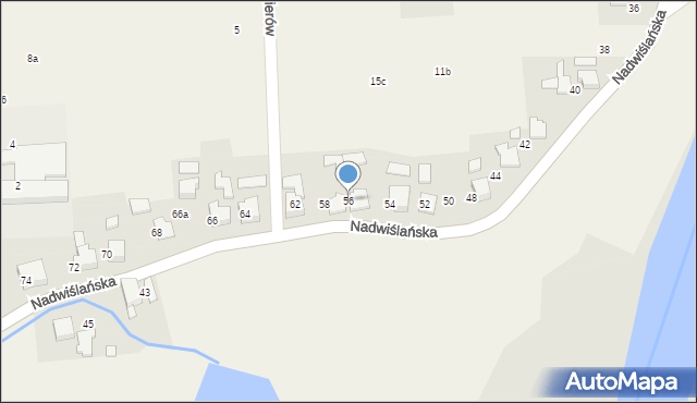 Gromiec, Nadwiślańska, 56, mapa Gromiec