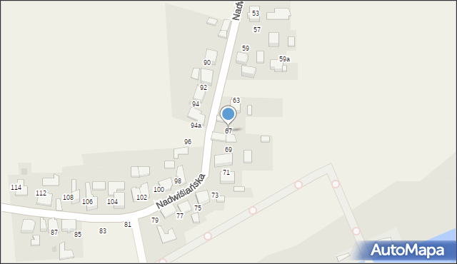 Gromiec, Nadwiślańska, 67, mapa Gromiec