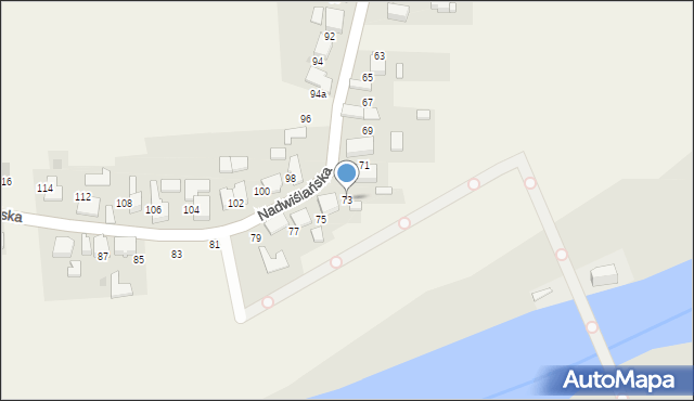 Gromiec, Nadwiślańska, 73, mapa Gromiec