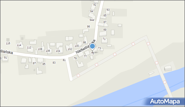 Gromiec, Nadwiślańska, 75, mapa Gromiec