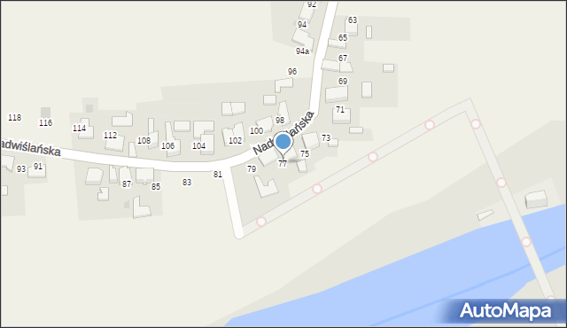 Gromiec, Nadwiślańska, 77, mapa Gromiec