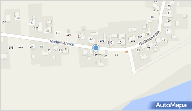 Gromiec, Nadwiślańska, 87, mapa Gromiec