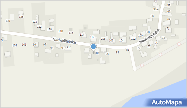 Gromiec, Nadwiślańska, 89, mapa Gromiec
