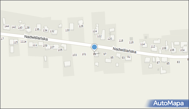 Gromiec, Nadwiślańska, 99, mapa Gromiec