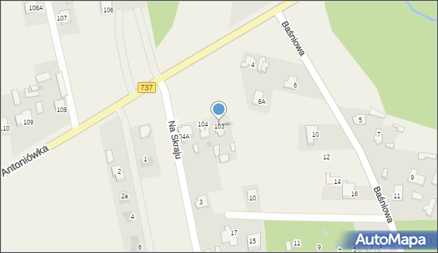 Groszowice, Na Skraju, 1b, mapa Groszowice