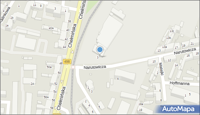 Grudziądz, Narutowicza Gabriela, 5, mapa Grudziądza