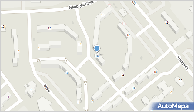 Grudziądz, Nauczycielska, 16, mapa Grudziądza