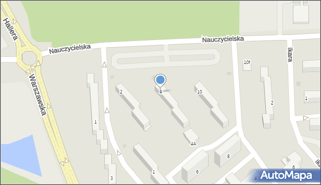 Grudziądz, Nauczycielska, 4, mapa Grudziądza