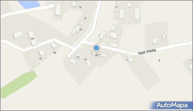 Grzawa, Nad Wisłą, 2a, mapa Grzawa