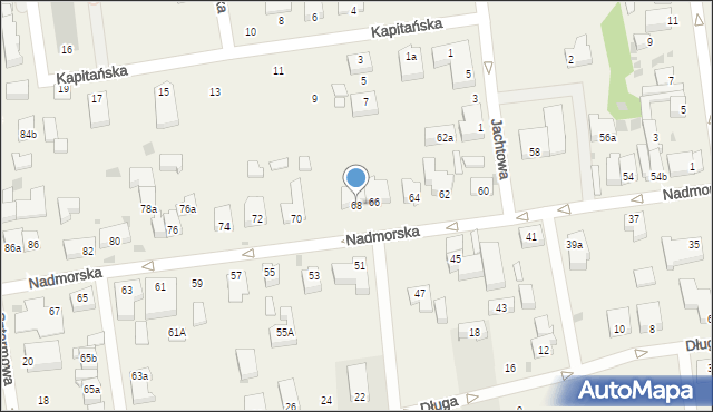Grzybowo, Nadmorska, 68, mapa Grzybowo