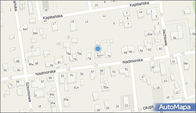 Grzybowo, Nadmorska, 72, mapa Grzybowo