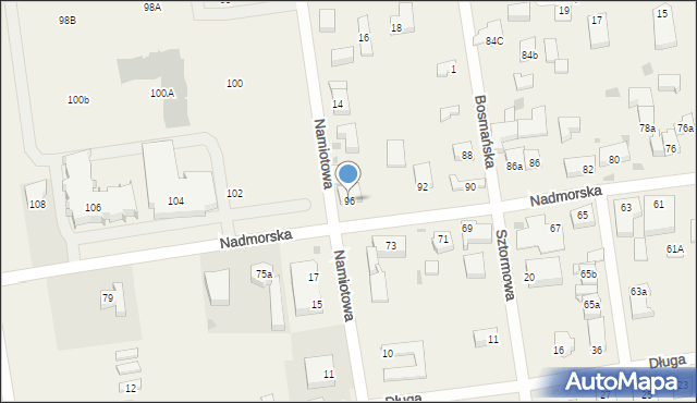 Grzybowo, Nadmorska, 96, mapa Grzybowo