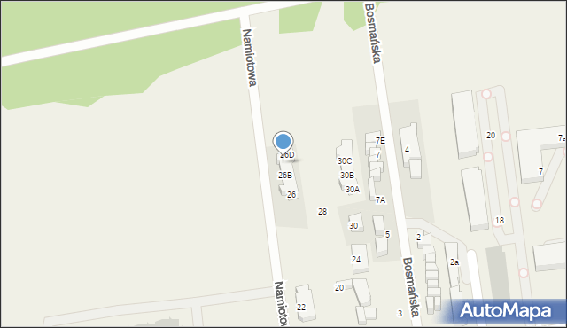 Grzybowo, Namiotowa, 26C, mapa Grzybowo