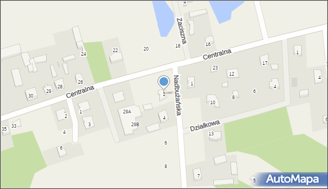 Gulczewo, Nadbużańska, 2, mapa Gulczewo