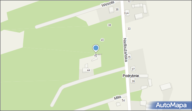 Gulczewo, Nadbużańska, 42, mapa Gulczewo