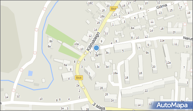 Hrubieszów, Narutowicza Gabriela, 3a, mapa Hrubieszów