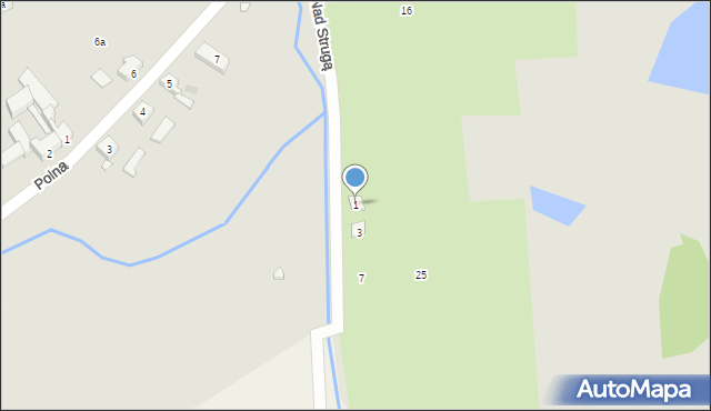 Ińsko, Nad Strugą, 1, mapa Ińsko