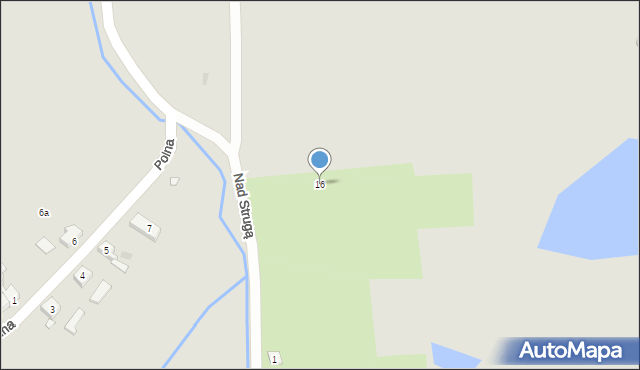 Ińsko, Nad Strugą, 16, mapa Ińsko
