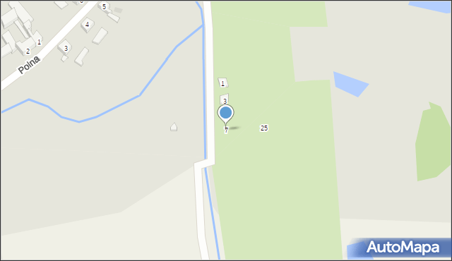 Ińsko, Nad Strugą, 7, mapa Ińsko