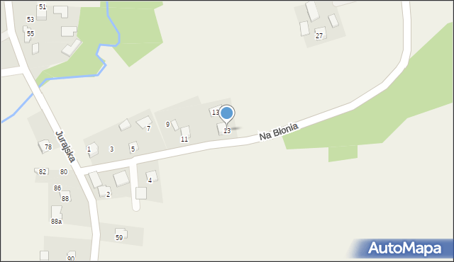 Iwanowice Dworskie, Na Błonia, 13, mapa Iwanowice Dworskie