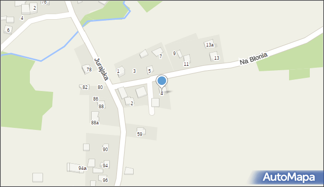 Iwanowice Dworskie, Na Błonia, 4, mapa Iwanowice Dworskie