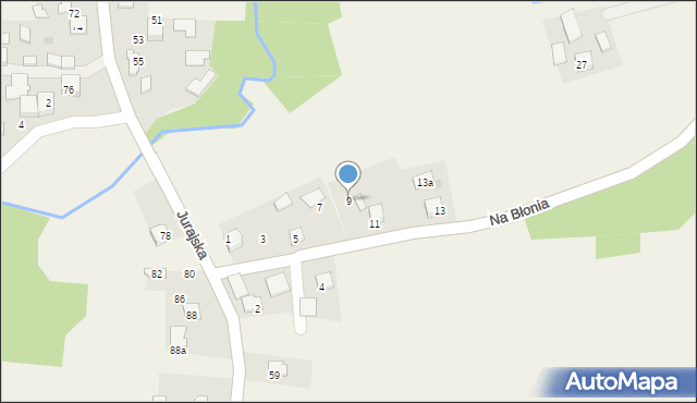 Iwanowice Dworskie, Na Błonia, 9, mapa Iwanowice Dworskie