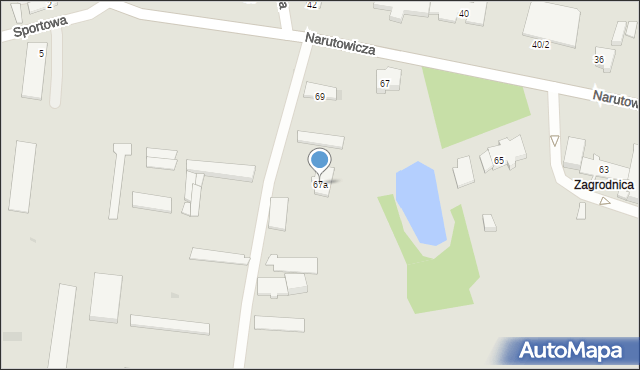 Izbica Kujawska, Narutowicza Gabriela, 67a, mapa Izbica Kujawska