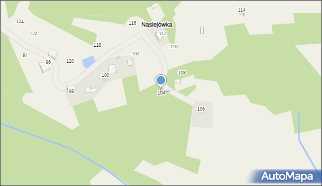 Izdebnik, Nad Stawami, 104, mapa Izdebnik