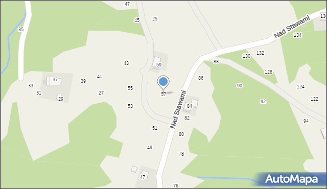 Izdebnik, Nad Stawami, 57, mapa Izdebnik