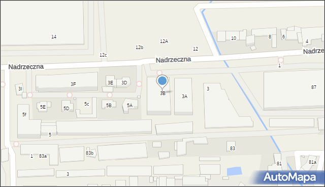 Jabłonowo, Nadrzeczna, 3B, mapa Jabłonowo