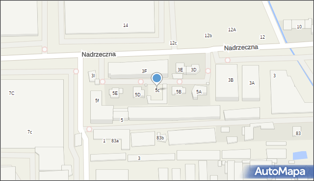 Jabłonowo, Nadrzeczna, 5c, mapa Jabłonowo