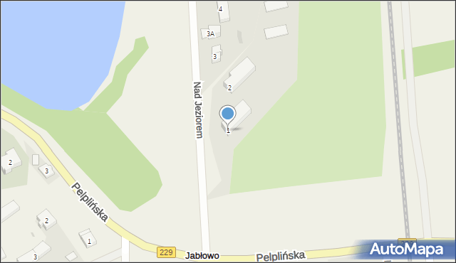 Jabłowo, Nad Jeziorem, 1, mapa Jabłowo