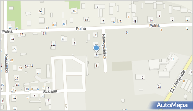 Jadów, Nauczycielska, 6, mapa Jadów