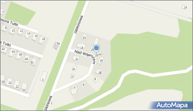 Jadwisin, Nad Wąwozem, 14, mapa Jadwisin