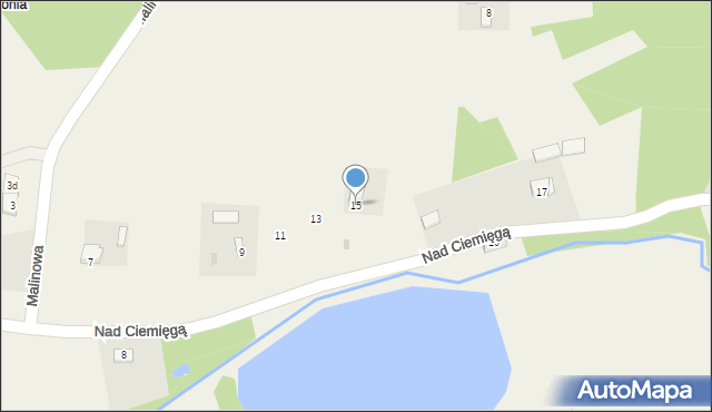 Jakubowice Konińskie-Kolonia, Nad Ciemięgą, 15, mapa Jakubowice Konińskie-Kolonia