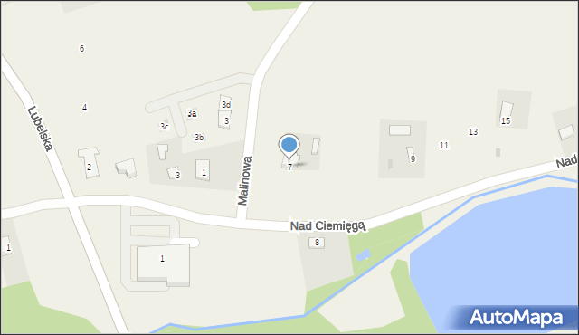 Jakubowice Konińskie-Kolonia, Nad Ciemięgą, 7, mapa Jakubowice Konińskie-Kolonia