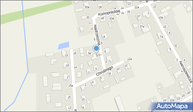 Janów Podlaski, Nadrzeczna, 3, mapa Janów Podlaski