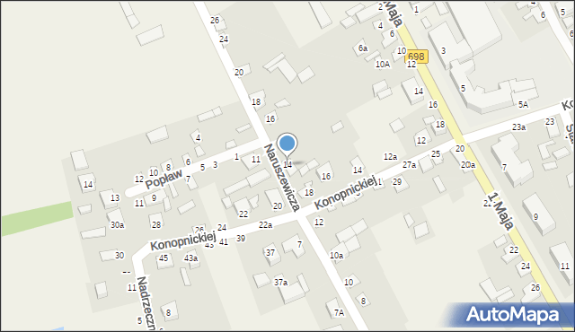 Janów Podlaski, Naruszewicza Adama, 14, mapa Janów Podlaski
