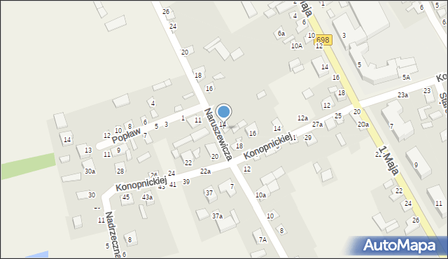 Janów Podlaski, Naruszewicza Adama, 14a, mapa Janów Podlaski