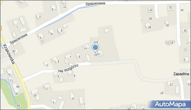 Januszowice, Na Wzgórzu, 13, mapa Januszowice