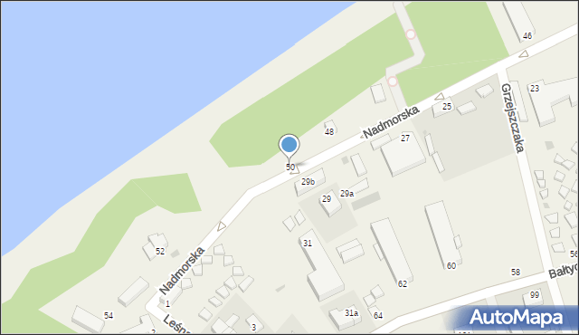 Jarosławiec, Nadmorska, 50, mapa Jarosławiec