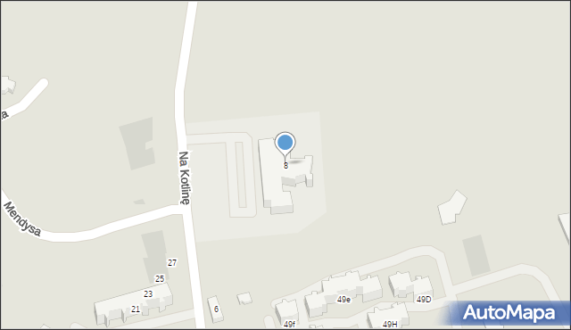 Jasło, Na Kotlinę, 8, mapa Jasła