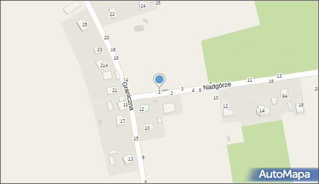 Jastkowice, Nadgórze, 1, mapa Jastkowice