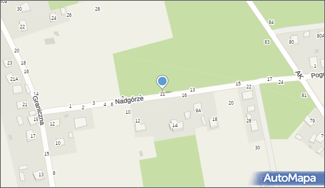 Jastkowice, Nadgórze, 11, mapa Jastkowice