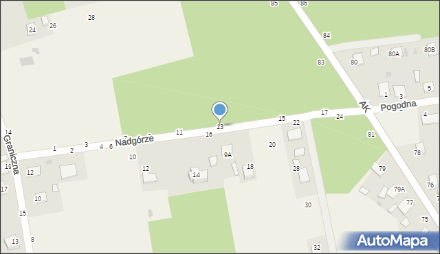 Jastkowice, Nadgórze, 13, mapa Jastkowice