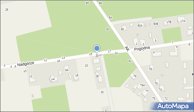 Jastkowice, Nadgórze, 22, mapa Jastkowice