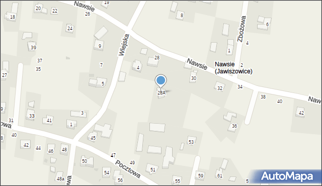 Jawiszowice, Nawsie, 28A, mapa Jawiszowice